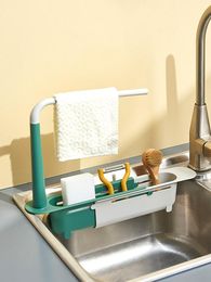 Kitchen Storage & Organisation Sink Rack Shelf Organiser Sponge Soab Holder Dish Drainer Drain Basket For Home Accessories SuppliesKitchen O