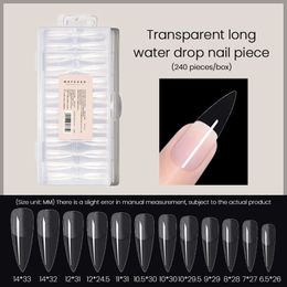 MAYCHAO Acrylic Extension False Nail Tips Full Cover Nail Tips Press on French/Long T/Square/Round Nail Art Practise Tool 240PCS 220725