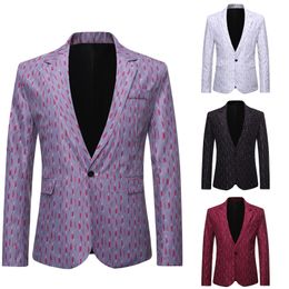 Men's Suits Blazers Striped Blazer Mens Slim Fit One Button Blazer Business Casual Mens Stylish Blazer Autumn Dot Striped Blazers Mens Plus Size 220826