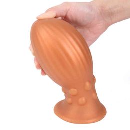 Nxy Anal Toys Huge Plug Big Butt with Suction Cup Anus Expansion Stimulator Dildo Buttplug Erotic Sex for Woman Men 220420