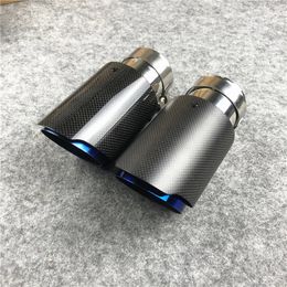 1 PC Car Exhaust Pipes Muffler Nozzles Universal Rear Tips For Akrapovic Carbon Flanged Tail Tip Single Outlet Exhaust Pipe