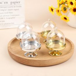 Party Decoration 4Pcs Clear Candy Boxes Small Cake Holder Box Tray Cup Wedding Dessert Table DecorationParty