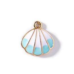 Ocean Series Mini Alloy Shell Pendant Diy Pendant Earrings Bracelet Girls Jewellery Drop Oil Sand Gold Accessories 1221893