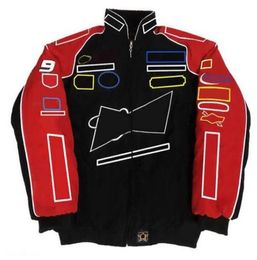 2022 new racing jacket F1 embroidered logo zipper cotton jacket