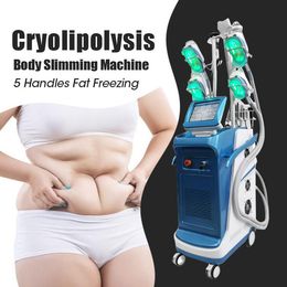 Vertical double chin 7 in 1 360 degree cool shaping Fat Reduction rf cryo vacuum cavitation radio frequency slimming therapy cryolipolysis machine