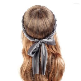 Beanie/Skull Caps Fashion Braid Knitted Hairband For Women Solid Head Wrap Twist Hairbands Elastic Bandage Handmade Turban Hair Accessories