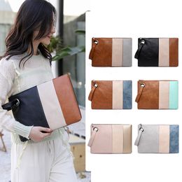 Fashion women Clutch Bags bag handbag bag purse Patchwork PU Leather Casual Tote