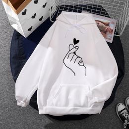 Women's Hoodies & Sweatshirts Women Sweatshirt Hoody Ladies Hooded Heartbeat Printed Casual Pullovers Tops Girls Long Sleeve Autumn Winter C