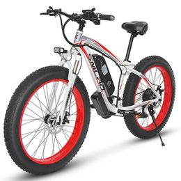 Smlro XDC600 26 Inch Electric bicycle 26*4.0Fat Tyre 48V 15AN 750W Electric Bike SHIMANO 21 speed Beach E-Bike For Adult