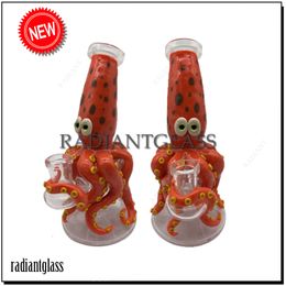 Cult Cool bong 7" Hookah Funny Cartoon Monster 3D Silicone Covered Water Pipe With Showerhead Perc Wax Dab Rig Heady Glass Bongs With Bowl