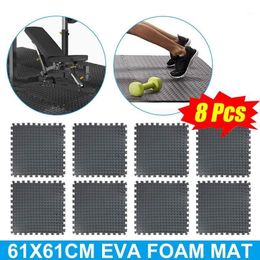 61x61cm EVA Foam Floor Interlocking Tile Mat Show Gym Exercise Playroom Yoga Black