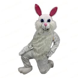 Halloween White Rabbit Mascot Costume Cartoon Theme Character Carnival Festival Fancy dress Adults Size Xmas Outdoor Party Outfit