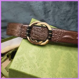 2022 Women Belt Mens Fashion Belts Crocodile Pattern New Letters Casual Womens Waistband Width 3.8cm Genuine Leather Belt D223173F