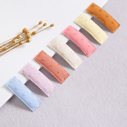 2" Basic Snap Clip Baby Hair Clips Cotton Dot Hair Clamp Pins Hairpins BB Barrettes Baby Girl Hair Accessory Headwear