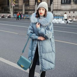 Big Real Fur Collar Down Coat 2022 Women Winter Jacket Long Plus Size 6XL For Hooded Parka Warm Female Clothes1 Kare22