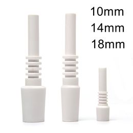 Wholesale 10mm 14mm 18mm Mini Ceramic Nail High Quality Accessories Nectar Collector kits Replacement Tip For Dab Rig Glass Bong Water Pipe VS Quartz Banger