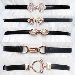 Simple and Adjustable Belt Without Holes Women's Generous Fashionable Decoration Korean Version with Dr Waist Chain