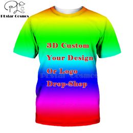 est Create Your Own Customer Design Anime P o Star You Want Singer Pattern DIY T Shirt 3D Print Sublimation T Shirt 220706