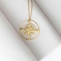 Pendant Necklaces Mavis Hare High Quality Necklace Compass 316L Stainless Steel Jewelry As Beach Accessories Woman Gift