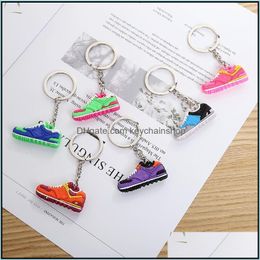 Keychains Fashion Accessories Bk Price Creative Mini Pvc Sneakers Men Women Sports Running Shoes Keychain Girl Boy Backpac Dhkje