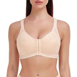 Pore Corrector Lift Up Bra Women Fitness Vest s Front Closure Plus Size Wireless Lace Full Cup C D E F G L220727