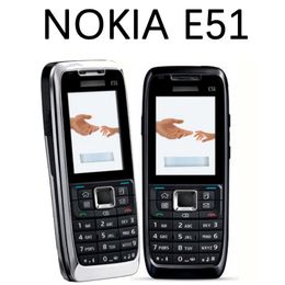 Original Nokia E51 Support Arabic Russian Keyboard Single Core Bar GSM 2.0 inch Refurbished Mobile Phone