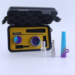 Multi-function Smoking Kit Silicone Glass Filter Oil Rigs Straw Pipe Nails Tip Bong Waterpipe Hookah Cigarette Catcher Taster Bat One Hitter Holder DHL