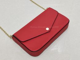 Women wallets 3pcs/set Embossing Letter Shoulder bags clutch Handbags Card holder Purse High Quality PU Leather Lady Chain Crossbody Messenger bag