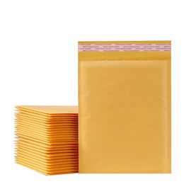 Gift Wrap 10PCS/7sizes Kraft Paper Bubble Envelopes Padded Mailers Envelope Self Seal Packaging Bag Courier Storage BagsGift