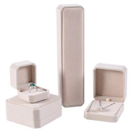 Ring Box Necklace Packaging Organiser Earring Bracelet Holder Gift Boxes Jewellery Display Case for Proposal Wedding Birthday