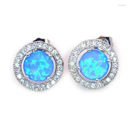 Stud Wholesale & Retail Fashion Blue Fine Fire Opal Earrings 925 Sliver Jewellery EF17083103Stud Dale22 Farl22