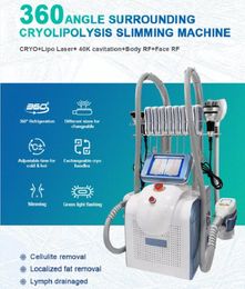 Multifunctional Cool Portable Cryolipolysis Instrument Fat Freezing Slimming Machine Body Sculpting RF Double Chin 40k Vacuum Cavitation Fat Removal