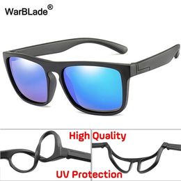 -Warblade 2019 Новые детские кремнетические солнцезащитные очки поляризующие квадратные квадратные мальчики Boys Brand Brand Ocklasses младенцы UV400 солнцезащитные очки Jax Raies Ban