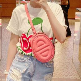 Pig Nose Bag Fashion Chest Bag Waist Bag Oval Mobile Phone Leather Women's Single Shoulder Messenger Small Square purse 220712