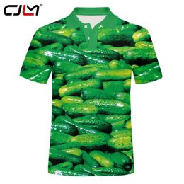 High Quality Colourful 3D Kimchi Cucumber Polo Shirt Casual Polo Shirts Mens Short Sleeve Polo Shirt Arrival Polosshirt 220623