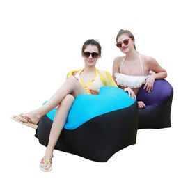 Outdoor Furniture Inflatable Camping Beach Chair For Hiking Picnic And Fishing Rest Folding Air Lounge Sofa Bed 220609