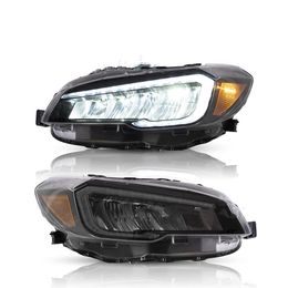 Car Led Headlight Daytime Running Streamer Lights For Subaru WRX Turn Signal Dynamic Start Up Animation Front Lamp