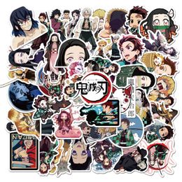 50Pcs/Lot Japanese Anime Demon Slayer stickers Waterproof Travel Luggage Sticker Scrapbooking DIY Diary Stationery Sticker