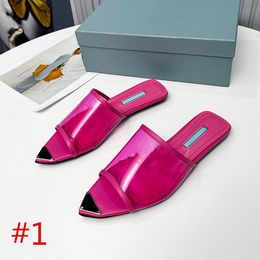 Women's luxury designer dress shoes evening dress High Heels Sandals fashion sexy pointed flat Slippers Size 35-41 with box