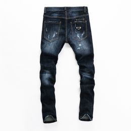 Dsq Jeans Uomo Designer di alta qualità di lusso Skinny strappati Cool Guy Causal Hole Denim Fashion Brand Fit Jean Pantaloni lavati da uomo