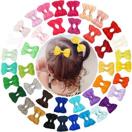 20PCS Baby Girls Hair Bows 2.5Inch Grosgrain Ribbon Bows Alligator Hair Clips Barrettes Pigtail Bows Hair Accessories for Kids