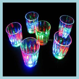 Wine Glasses Drinkware Kitchen Dining Bar Home Garden Led Flashing Glowing Cup Water Liquid Activated Light-Up Beer Glass Mug Luminous Drop