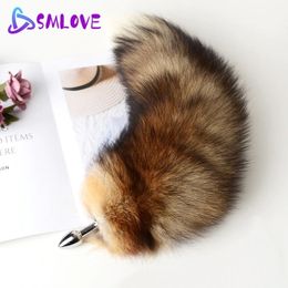 Anal Plug Real foxs Tail Separable Cosplay Butt sexy Adult Products Toys for Woman Couples Men y Shop Beauty Items