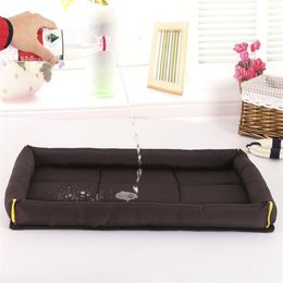 Waterproof Dog Mat Cat Kennel Pet Supplies Solid Colour Bed Soft Cushion Summer gy Cave Bag Nest LJ200918