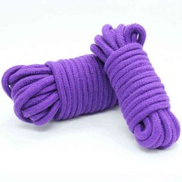 NXY Sex Adult Toy 5m 10m 20m Cotton Rope Female Products Slaves Bdsm Bondage Soft Games Binding Role Playing 0507