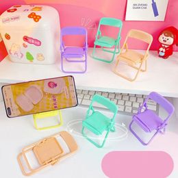 Cute stool foldable Cell Phone Mounts desktop small chair for mobile phone lazy bracket decoration