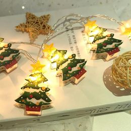 Strings LED Christmas Decoration Light String Snowflake Snowman Santa Claus Tree Xmas Ornament For HomeLED