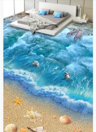 Photo Photo Photo Pavimentazione Carta da parati 3D Adesivi murali Sea Mediterraneo Mondo del mondo Dolfino Pavimento Pittura Della Parete Decorazione della casa