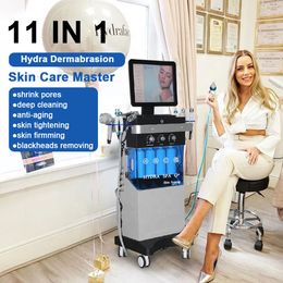 Multi-Functional Beauty Equipment 11 In 1 Hydra Cleaning Water Dermabrasion Facial Oxygen Jet Peel Microdermabrasion Face Lift Skin Rejuvenation Instrument