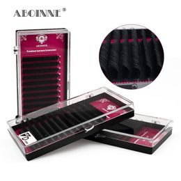 Abonnie BCD 12Rows Mink Hair Lashes Matte Black Fluffy Silk Eyelash Extension for Beauty Makeup 220623